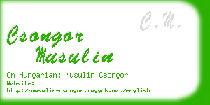 csongor musulin business card